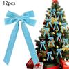 12 шт. Бархатные банты, украшения для рождественской елки, розовые большие бархатные банты, верхушка для рождественской елки, гирлянда, украшение, деревенские бархатные банты для венка