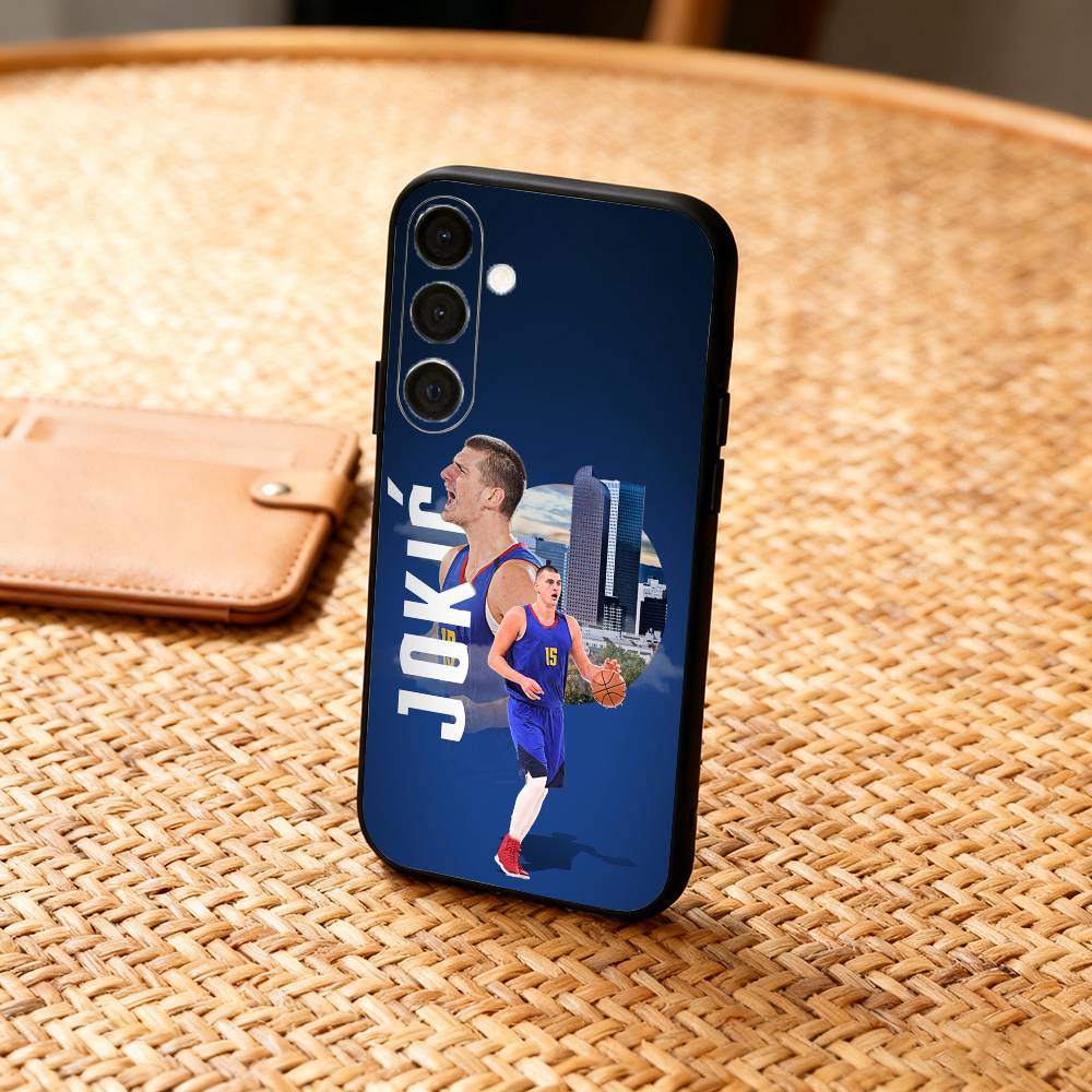 БАСКЕТБОЛ N-Никола J-Йокич NJ Чехол для телефона Samsung A73,72,71,53,52,51,22,91,80, Мягкий черный чехол