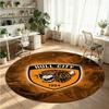 Hull FC Printed Round Crystal Velvet Rug Soft Non Slip Floor Carpet For Bedroom Holiday Gift
