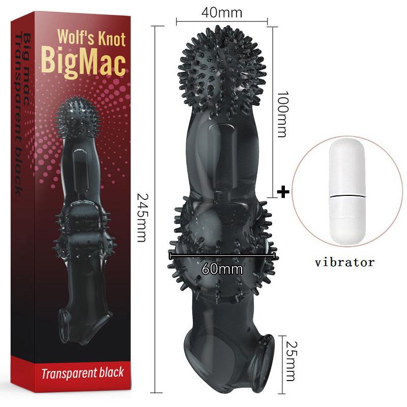 Удлинитель для увеличения пениса, вибратор, кольцо для члена, многоразовые презервативы, секс-игрушки для мужчин, вибрация точки G