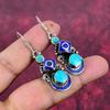 Turquoise & Lapis Lazuli 925 Solid Sterling Silver Earrings, Handmade Gemstone Nepali Earrings Jewelry, Gifts For Wife Brand New Earrings