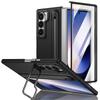 Metal Lens Stand Case For Samsung Galaxy Z Fold 7 6 5 4 With S Pen Slot Stylus Tempered Glass Screen Fold6 Fold7 Protector Cover