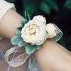Wrist Flower Delicate Charming Romantic Bridesmaid Artificial Flower Wrist Bracelet for Weddings Parties
