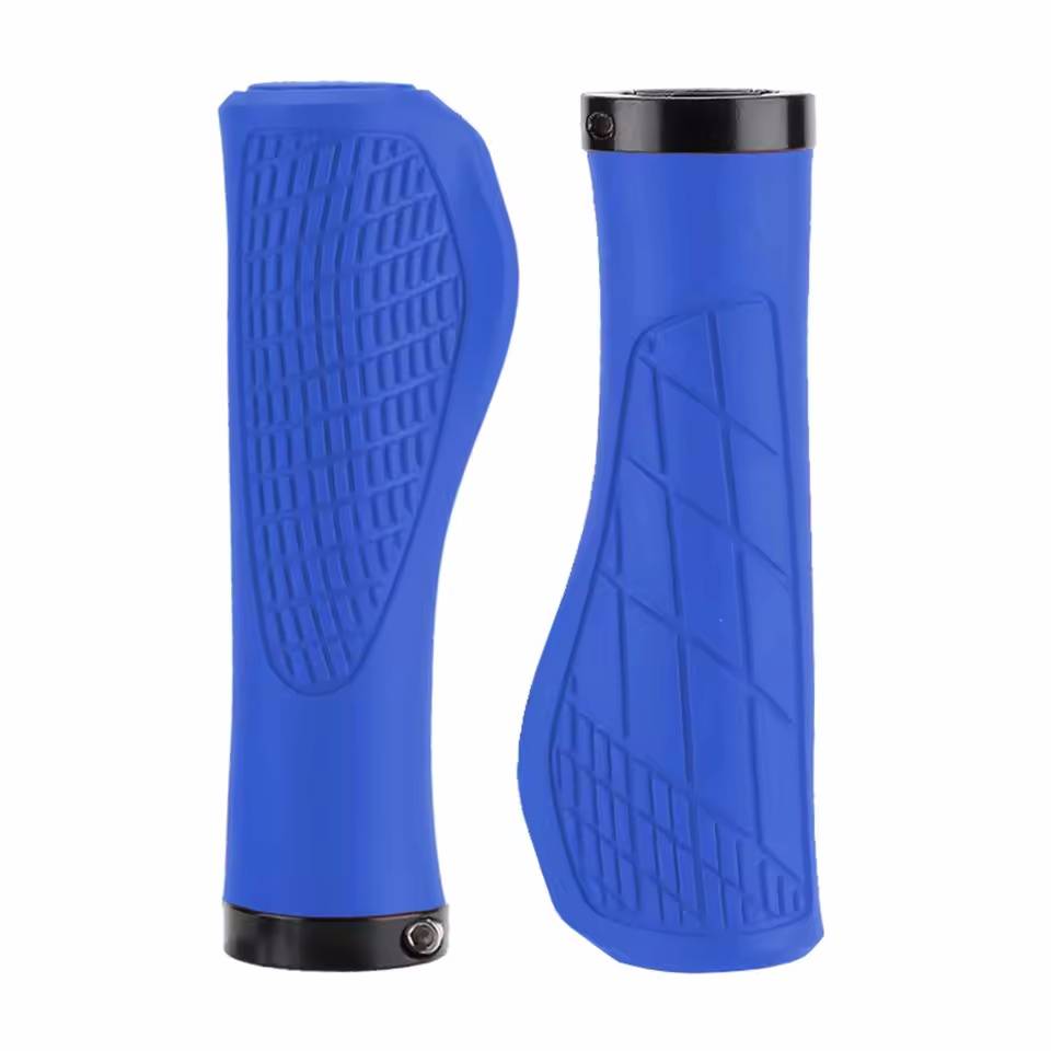 1Pair MTB Bicycle Grips Shockproof Bike Handlebar Cover Anti-Slip Lockable Grips Ergonomic Cycling Rubber Ball Handle Grips