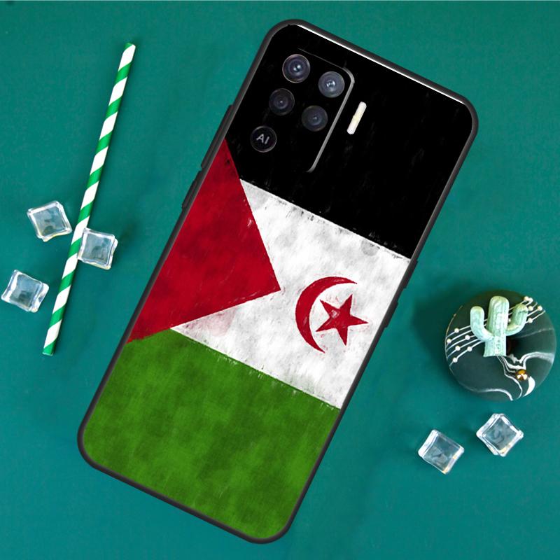 Western Sahara Flag Phone Case For Oppo A18 A38 A58 A78 A98 A40 A60 A80 A91 A15 A17 A74 A94 A54 A57S A16 A76 A96