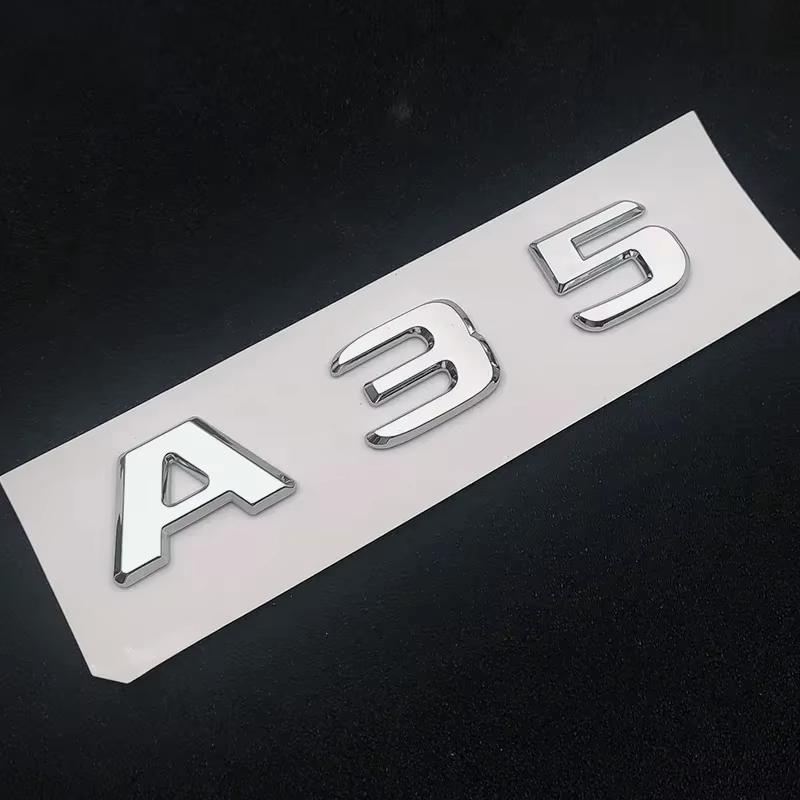 JCG1 ABS For Mercedes Benz A 35 45 AMG W177 W176 A35 A45 A45S TURBO 4MATIC Car Trunk Letters Emblem Badge Logo Stickers Accessories