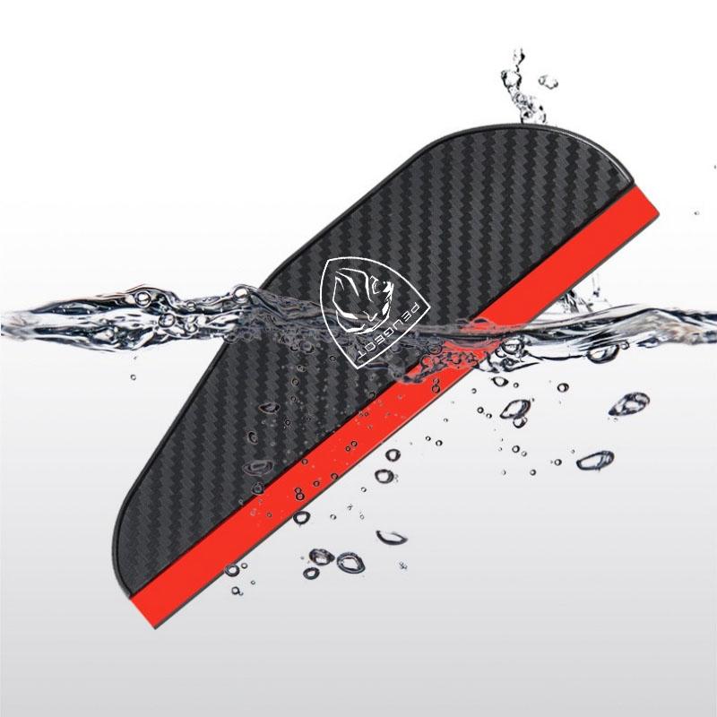 Car Rearview Mirror Rain Eyebrow Carbon Fiber Sun Visor Shade Cover Protector for Peugeot 206 308 3008 208 508 2008 5008 4008