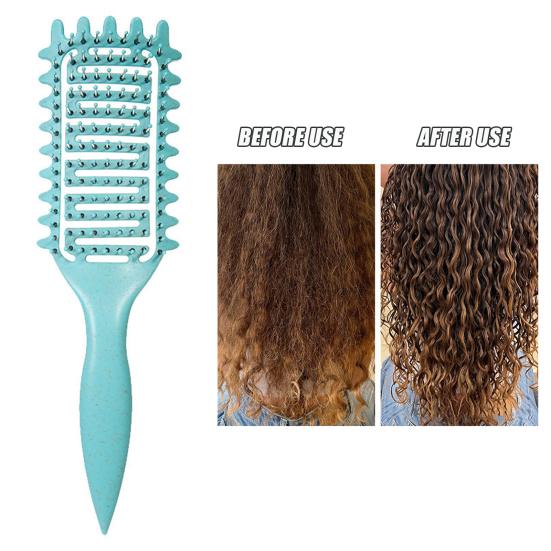Curl Defining Hair Brush Vented Scalp Massage Air Cushion Comb Curly Hair Shaping Styling Detangling Brush Women Hairdressing Tool