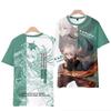 Fashion Anime Game Genshin Impact 3D Printed Men's T-shirt Summer Casual Short Sleeved Top Personalized Harajuku Round Neck Clothing