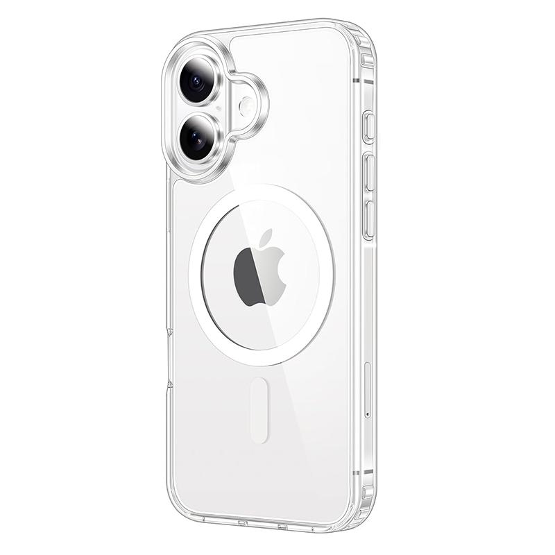 Ударопрочный прозрачный акриловый магнитный чехол для For Iphone 17 Air 17 Pro Max Чехол-задняя крышка для беспроводной зарядки для For Iphone 17ProMax