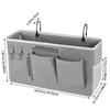 Bedside Caddy Hanging Storage Organizer, Bed Side Hanging Bag with Metal Hooks, Dorm Room Bunk Bed Bedside Storage for Bedroom, College Dorm