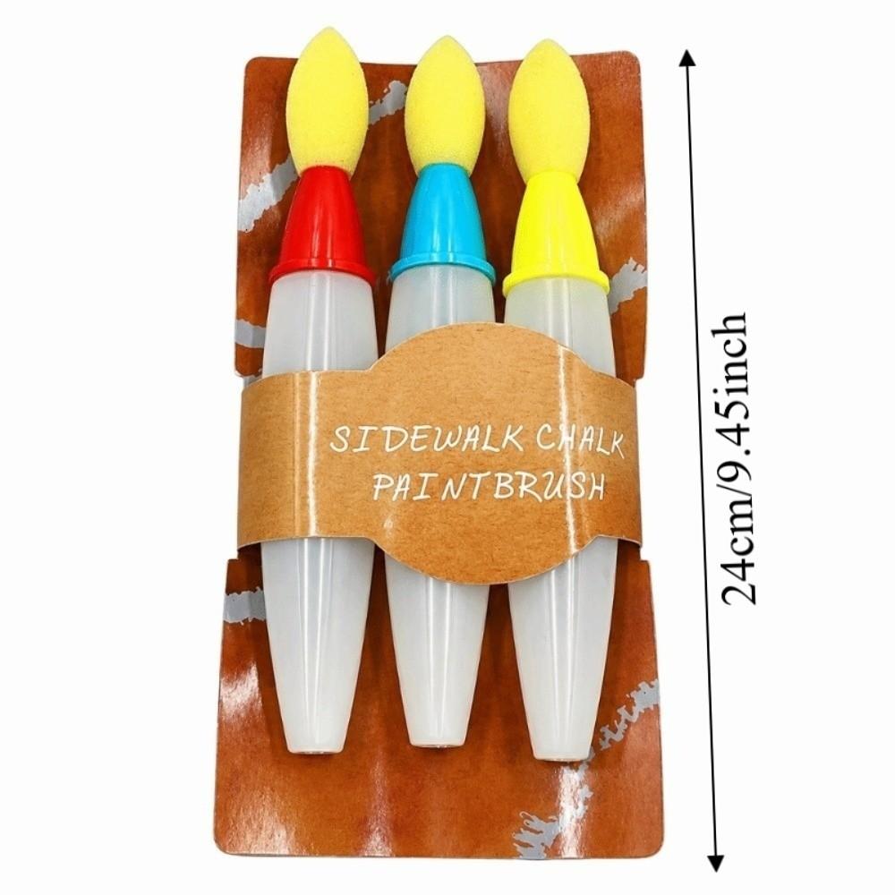 3Pcs Creative Round Applicators DIY Straight Liquid Dauber Sponge Drawing Beginners