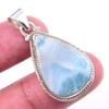 Natural Republic Larimar Gemstone 925 Solid Sterling Silver Pendant 1.50'' O2o88