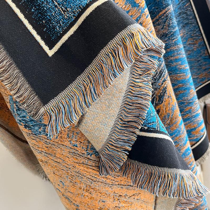 Imitation Cashmere Air-Conditioned Room, High-End Shawl, Big-Name Internet Celebrity Warm Scarf, Versatile Square Scarf