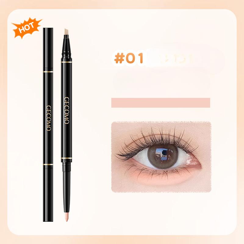 Lightly Rejuvenating Double-ended Silkworm Pen Matte Fine Shimmer Long-lasting Makeup Without Smudging Shadow Brightening High-gloss Eyeliner