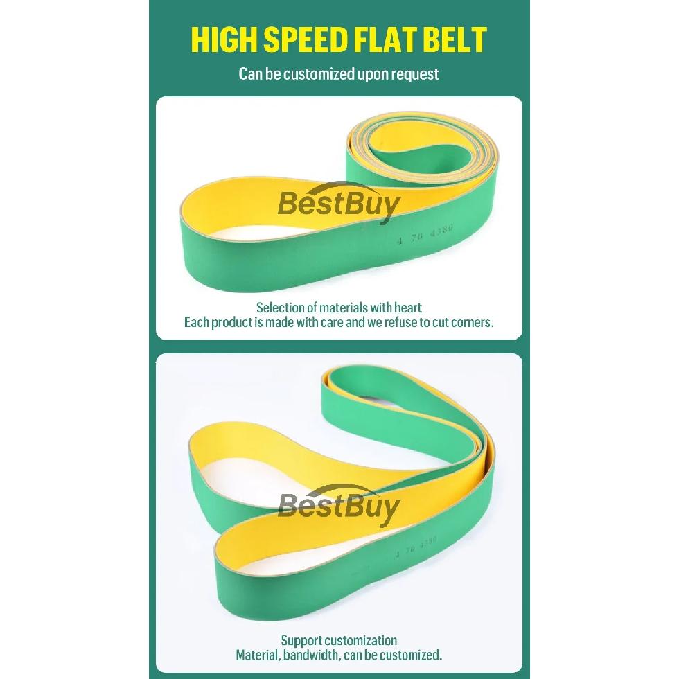 Yellow-Green Nylon Sheet Base Band Machinery High Speed Transmission Belt Wear-resistant Conveyor Belt