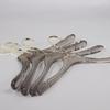 High-end Smoky Gray Transparent Non-Slip Hanger with Gold Flat Hook and Trouser Clip for Women's and Men's Clothing