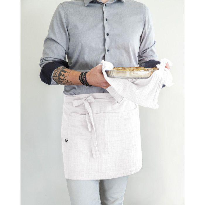 Tablier de Chef "Gaïa" 45 x 80 cm "Gaze de Coton" - Gaïa Chantilly