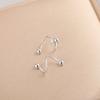 1 Pair Ear Studs Round Beads Five Pointed Star Piercing Mini Cute Gift Hypoallergenic