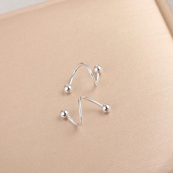 1 Pair Ear Studs Round Beads Five Pointed Star Piercing Mini Cute Gift Hypoallergenic