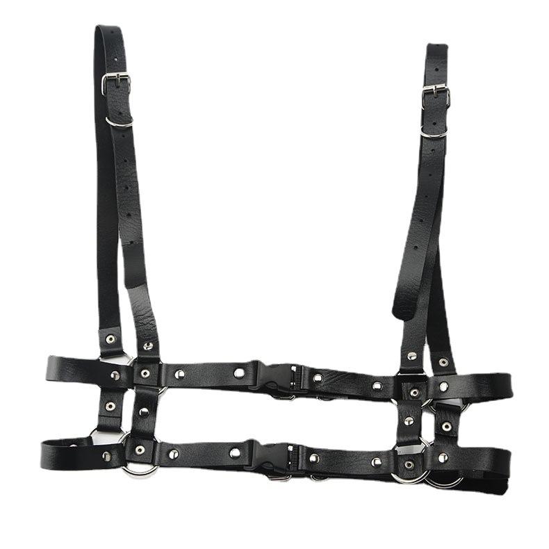 Gothic Punk Straps Pu Leather Waistband Chest Strap Sling Body Strap