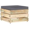 Day and Night - Day and Night Sectional Ottoman with Green Impregnated Wood Cushion