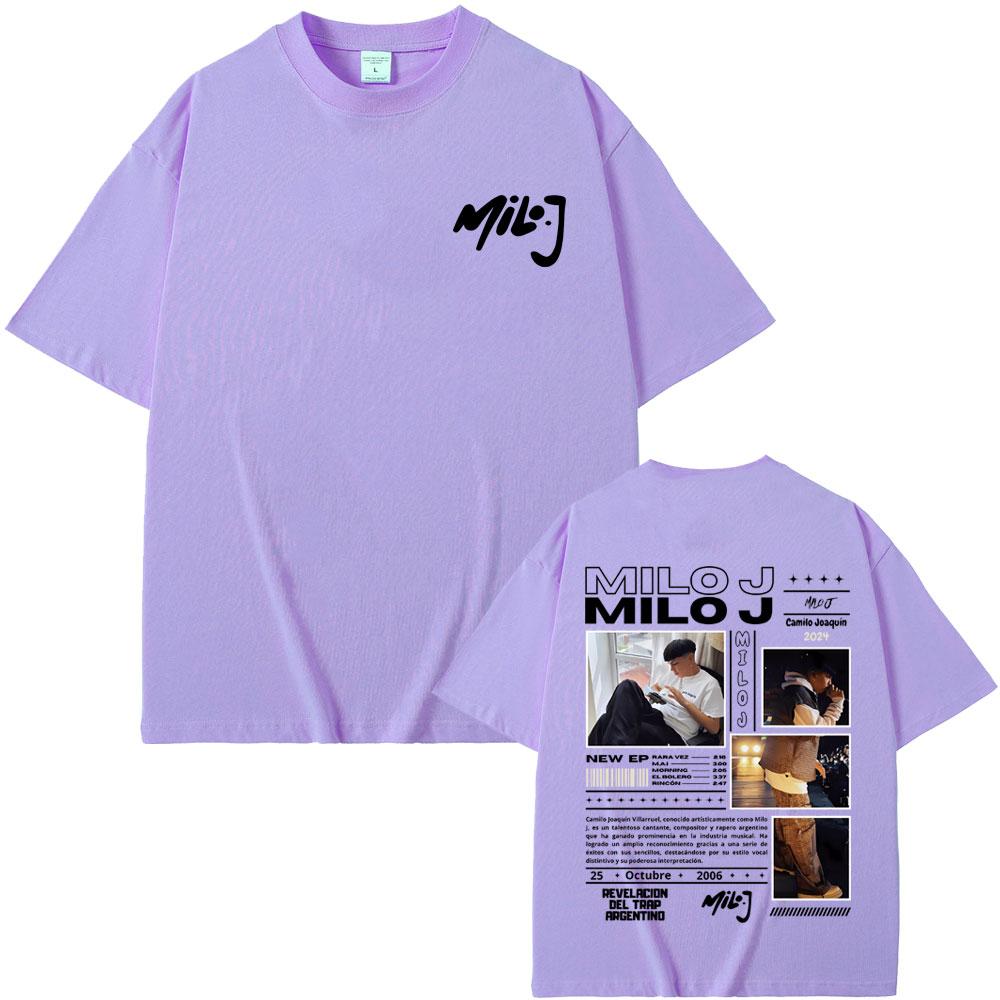 Rapper Milo J 111 Album Graphic T Shirt Unisex Unisex Hip Hop Fashion Oversized Short Sleeve Tshirt Unisexs Casual Pure Cotton Tshirt