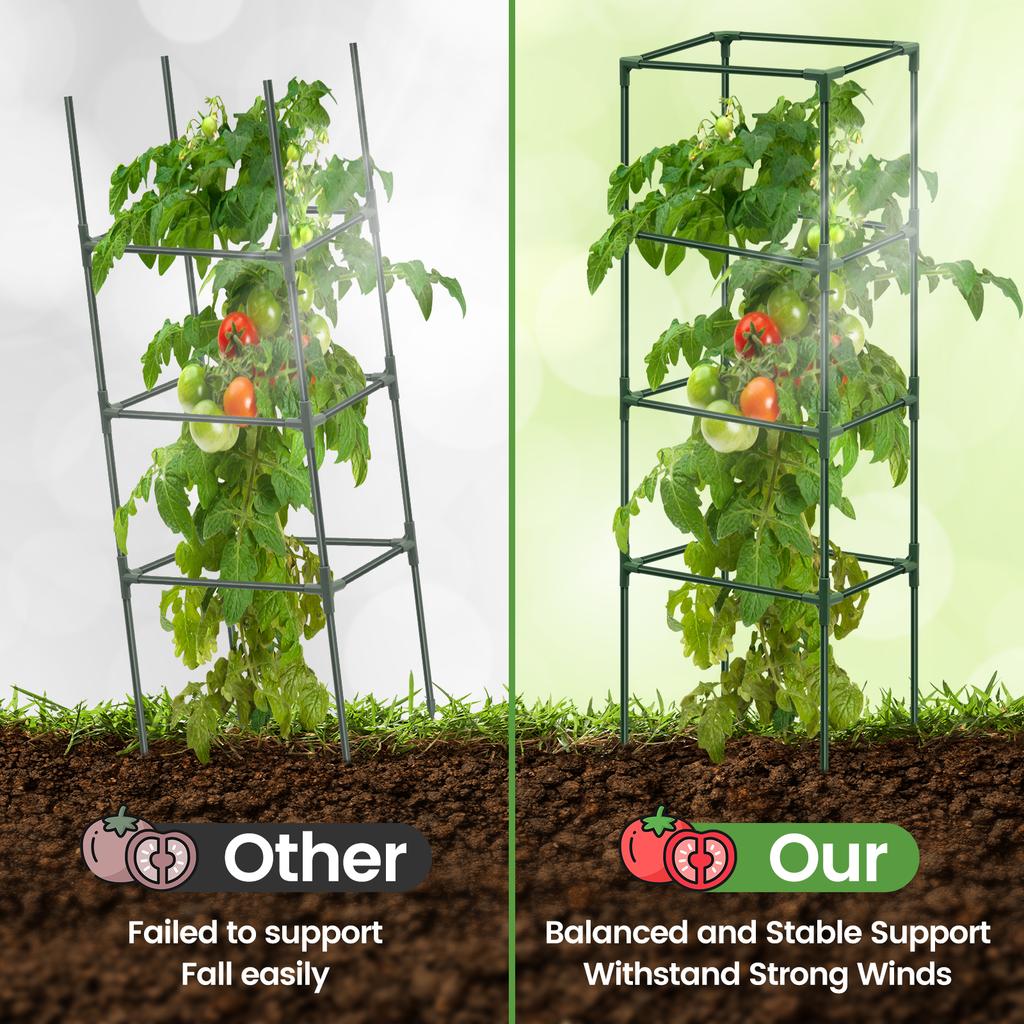 Садовая опора-клетка для томатов, сборная клетка для томатного сада и овощей, пластиковая башня-опора для растений, колышек для огурцов, клетка для томатов