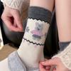 Stacked Socks, Summer Thin Socks, Pure Cotton, Spring And Autumn, Gray Ballet Style With Small Leather Shoes Stockings