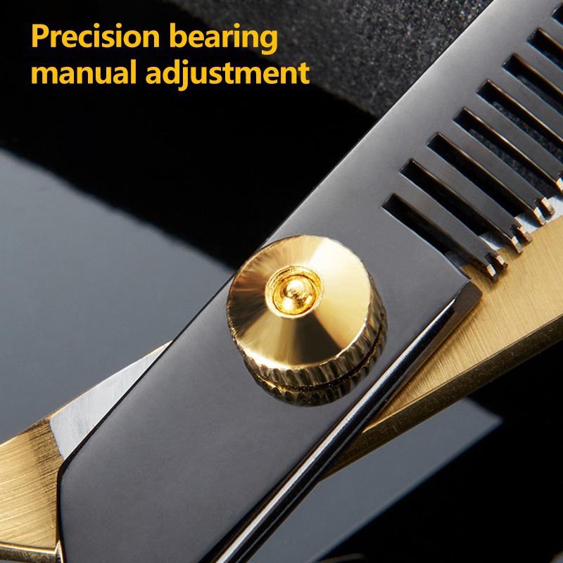 Черное золото Профессиональные парикмахерские ножницы для стрижки челки Ножницы с плоскими зубами Тонкие ножницы Набор инструментов Ножницы для стрижки волос