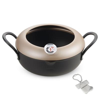 Кастрюля для темпуры с IH, Сделано в Оригинале T, Включен термометр J-kitchens, 20 см, Совместима, Газ, Япония, Kankiri-kun