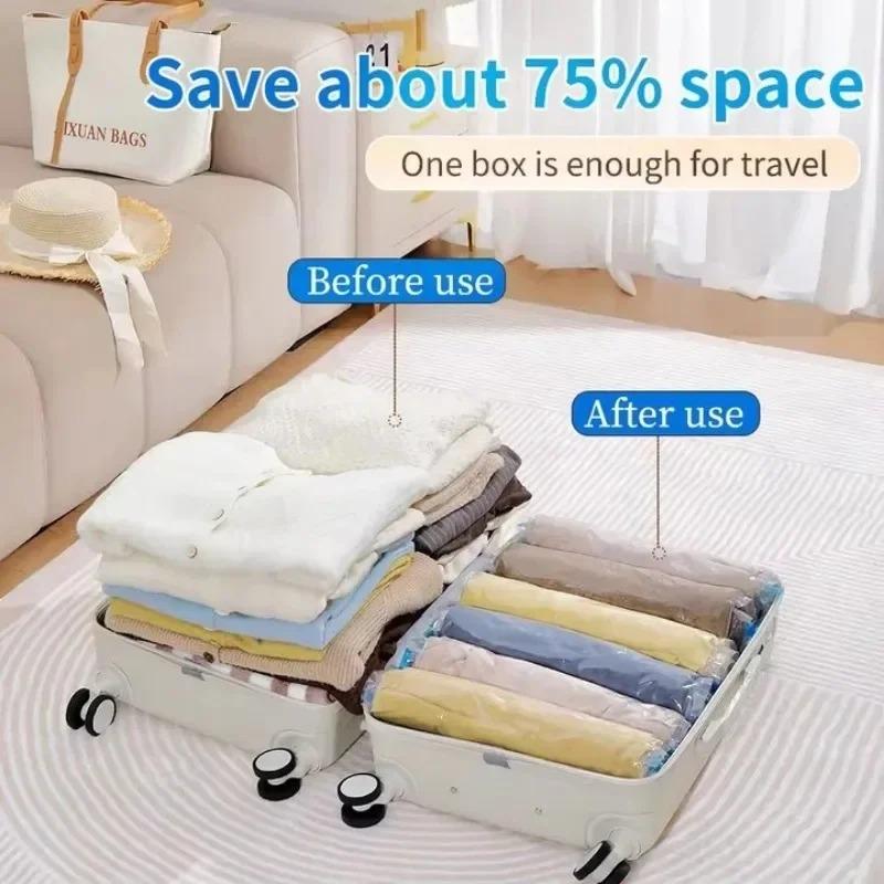 Дорожные компрессионные мешки, Сворачивающиеся дорожные мешки для экономии места для багажа, Необходимые вещи для круизного лайнера, Одежда, Складной компрессионный мешок