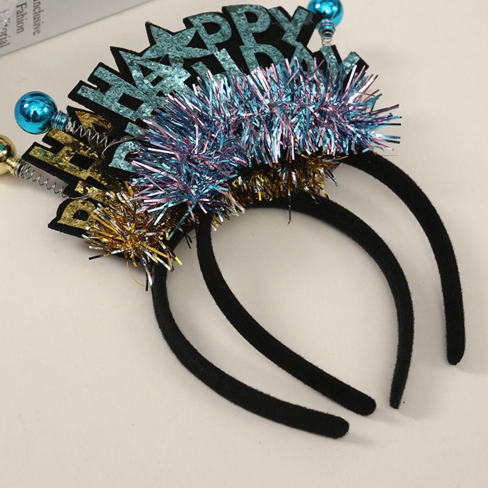 Пластиковый шар, повязка на голову с днем ​​рождения, детские повязки для волос на день рождения, день рождения