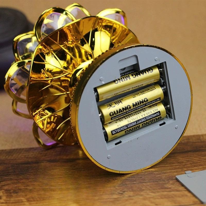 1Pc Colorful Lotus Lamp Led Lamp Electronic Changming Lotus Lamp Guanyin God of Wealth Offering Lamp Wholesale Buddha Lamp Buddhist Utensils