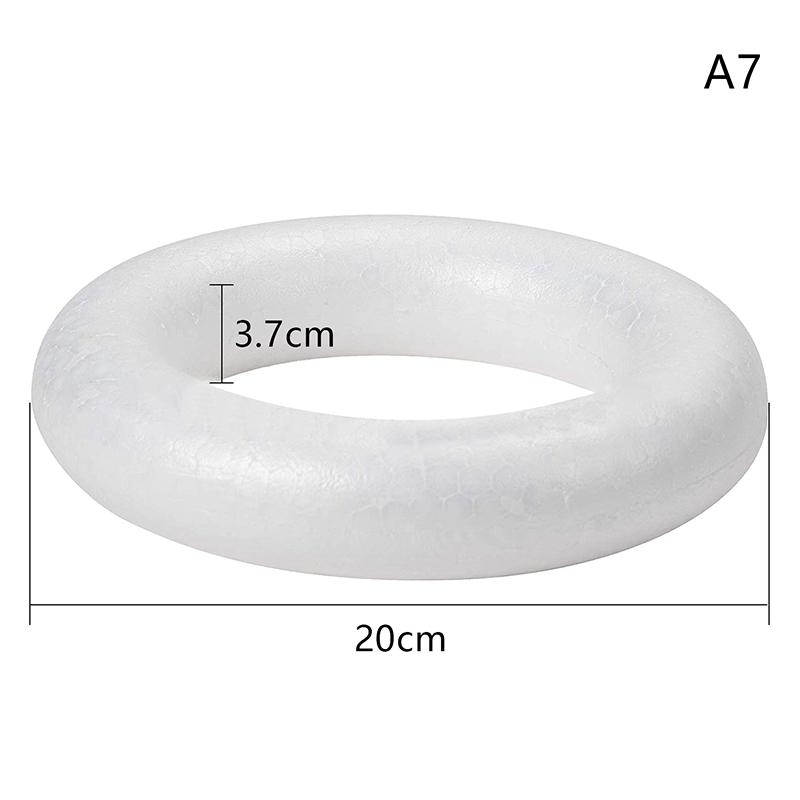 White Round Polystyrene Foam Ring For Christmas Crafts Diy Handmade Wreath Wedding Holidays Home Party Decoration