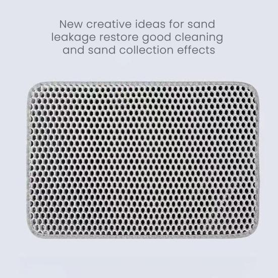 Коврик для кошачьего туалета из ЭВА, двухслойный, с большими отверстиями, противоскользящий, фильтрующий коврик для песка, эффективная очистка, дышащий дизайн, кошачьи аксессуары