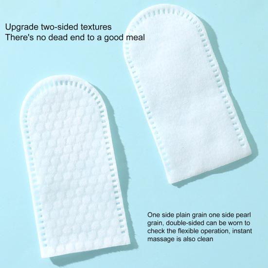 50 шт./набор Салфетка для питомца Хороший очищающий эффект Неувлажненная Ультрамягкая Уход за полостью рта Одноразовая Влажная Салфетка для чистки зубов для питомца Напальчник Продукт для кошки