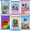 Toca Life World Poster Toca Boca Wall Scroll Home Decor Hanging Painting Popular Pattern Poster