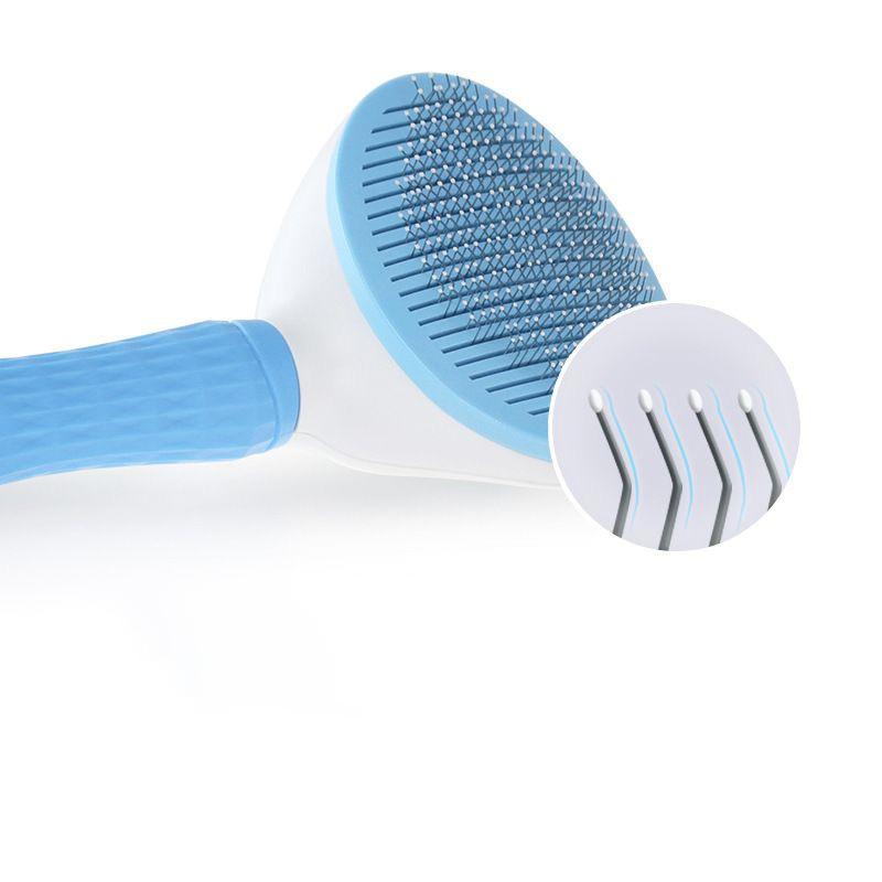 Pet Dog Brush Cat Comb Self Cleaning Care Cat Brush Stainless Steel Comb Cat Grooming Tools Pets Dematting Comb Dogs Accessories