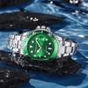 Мужские зеленые автоматические механические часы Submariner с полым календарем, водонепроницаемые и светящиеся