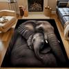 "Elephant Family Bond Design" Patterned carpet, non slip mat suitable for living room and bedroom sofas