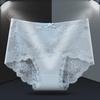 Women Panties Mid Waist Lace Hollow Out Good Breathability Butt-lifted Underpants Solid Color Moisture-wicking Briefs for Sport Work