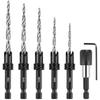5Pcs Countersink Drill Bit Set for Wood,1/4inch Hex Shank Wood Countersink Bit Woodworking Carpentry Reamers