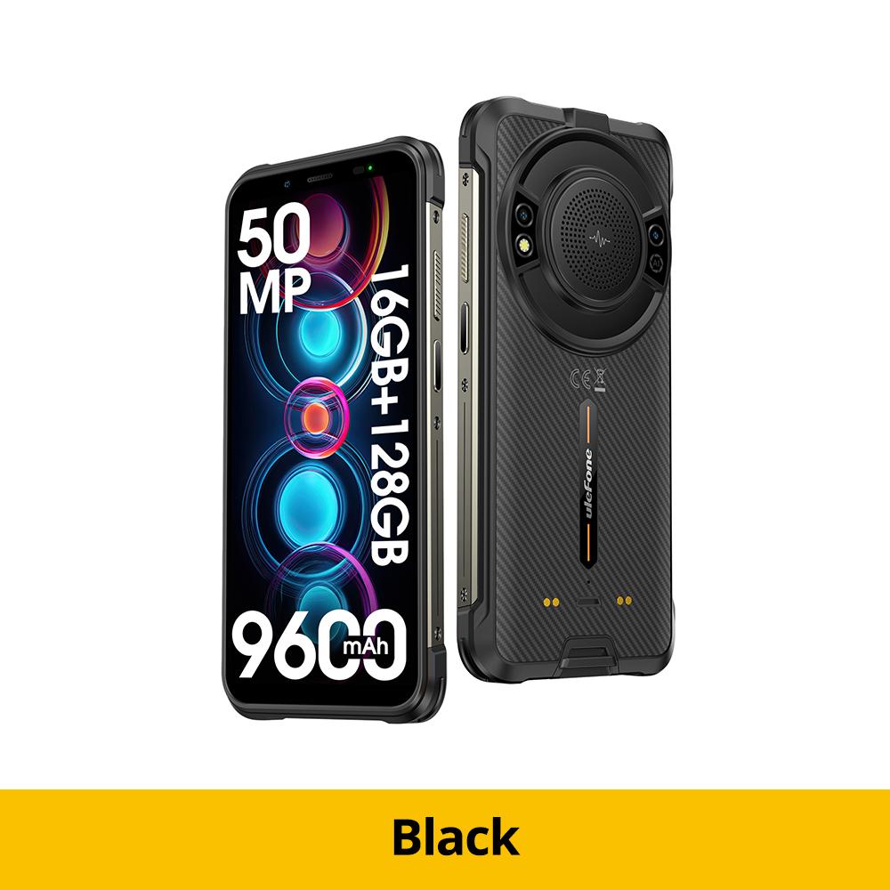 Ulefone Power Armor 16S Прочный водонепроницаемый смартфон Android 13 NFC До 16 ГБ ОЗУ + 128 ГБ 50-мегапиксельная камера 9600 мАч Глобальный 122 дБ Самый громкий динамик