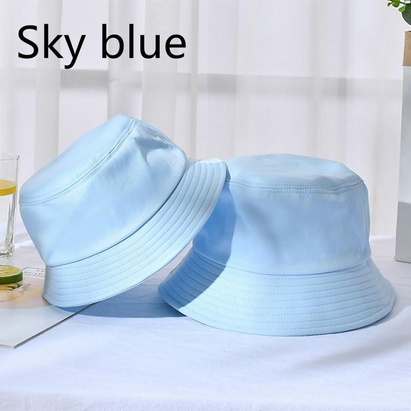 Summer Fashion Unisex Flat Top Sun Hat Cotton Fisherman Hat Outdoor Soft Top Accessories Sun Hat