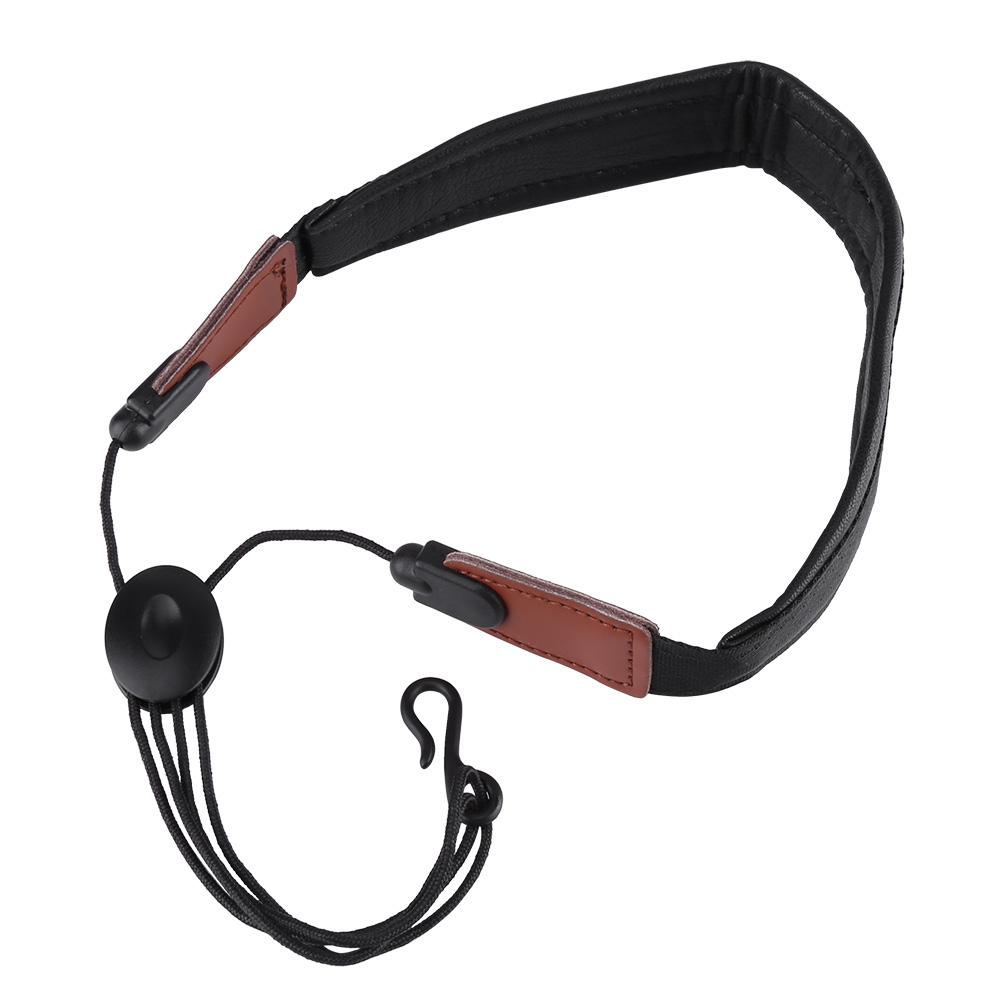 Universal Adjustable Soft PU Leather Neck Strap with Metal Hook Music Parts for Saxophone