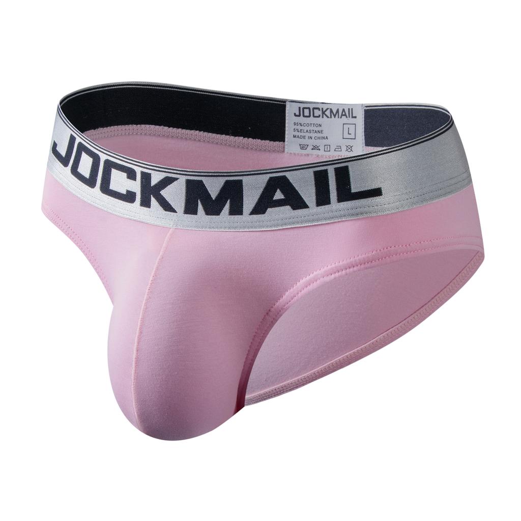 Трусы JOCKMAIL с низкой талией, модное хлопковое дышащее мужское нижнее белье для спорта и отдыха