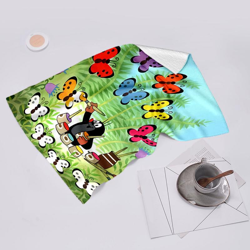 Beach Towel with The Little Mole1 Pattern - soft,absorbent,machine washable Lightweight&Modern,swimming,Travel Essentials