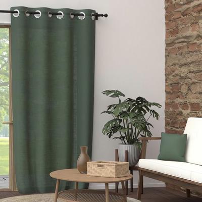 Портьера на люверсах из чистого хлопка 135х250 см PANAMA хаки, Soleil d'Ocre