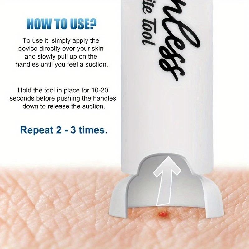 Инструмент для отсасывания укусов, Вакуумный экстрактор яда, Облегчение зуда при укусе пчелы, Удалитель слюны/яда, оставленных укусами, Натурально